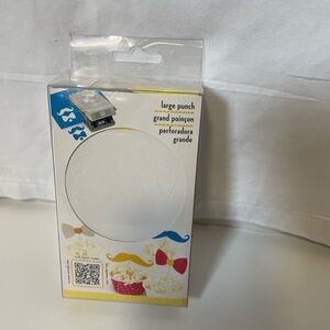 Large White Mixed-Media Paper Punch - White